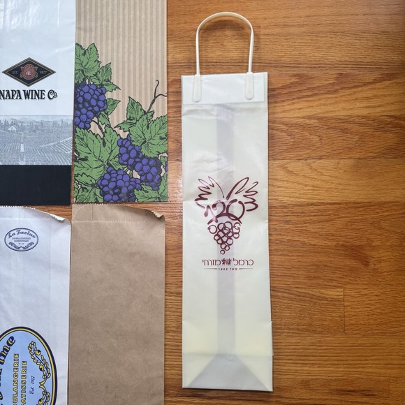 9 Vintage Napa Vally Vineyard Paper Wine Bags Korbel Wild Horse La Farine Groth - Picture 4 of 10